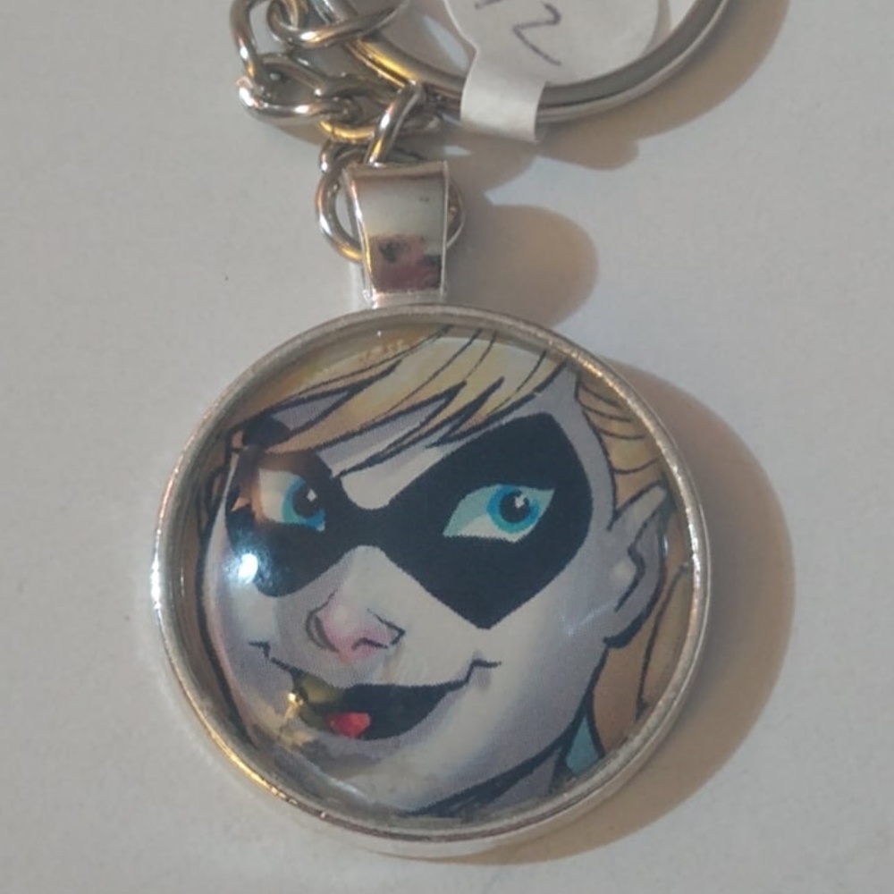 Keychain Harley Quinn Comic Unique Handmade